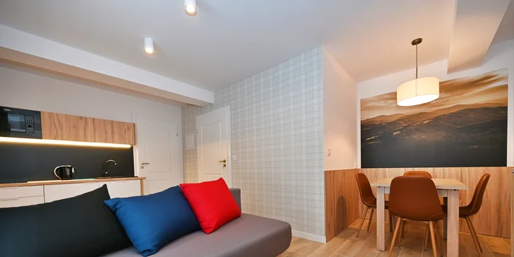 Moderné apartmány v poľských Beskydách s raňajkami a wellness