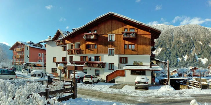 Pinzolo-Campiglio: hotel blízko lanovky, neobmedzený wellness a plná penzia či polpenzia