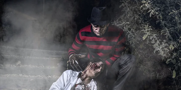 Vstup do Horror izby plnej príšer a zombie nápoj