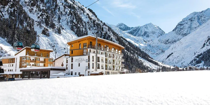 Pitztalský ľadovec: hotel v 1700 m n. m. s panoramatickým wellness, polpenzia s obedom