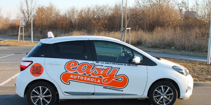 Autoškola EASY Košice: Individuálny rýchlokurz na vodičák skupiny B alebo kondičné jazdy so skúseným inštruktorom