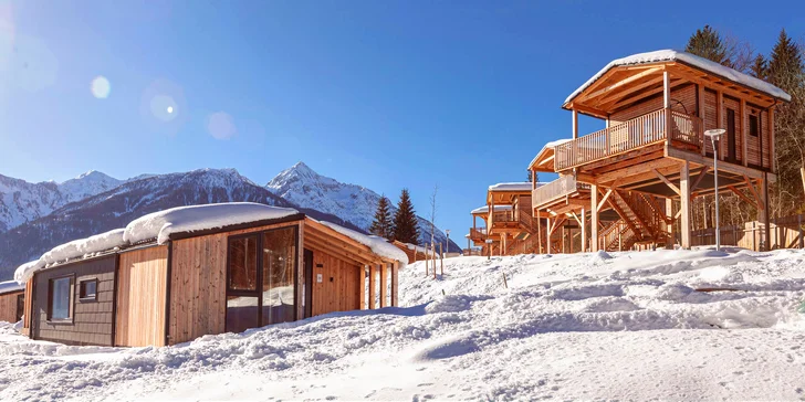 Zimný pobyt v Korutánsku: chata alebo treehouse priamo pri skiareáli, denne vstup do aquaparku