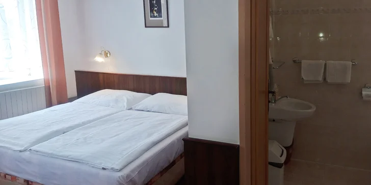 Penzión priamo v centre Luhačovíc: pobyt s raňajkami alebo polpenzia a víno