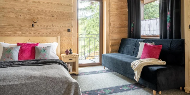 Nový pôvabný hotel v tichom prostredí Zakopaného s výhľadom na Tatry a turistickými chodníkmi hneď za hotelom