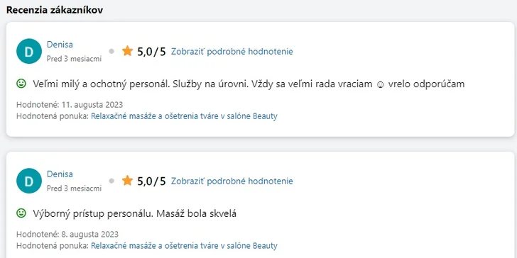 Kozmetické služby aj relax: Darčeková poukážka v hodnote 30 € alebo 50 €