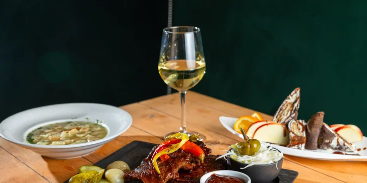 Lahodné 3-chodové menu s pivom alebo vínom pre 2 osoby