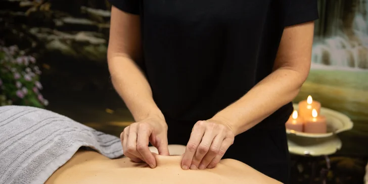 Masáže podľa výberu: Klasická, bankovanie, relaxačná, tehotenská, detská aromaterapeutická, lávovými kameňmi a iné