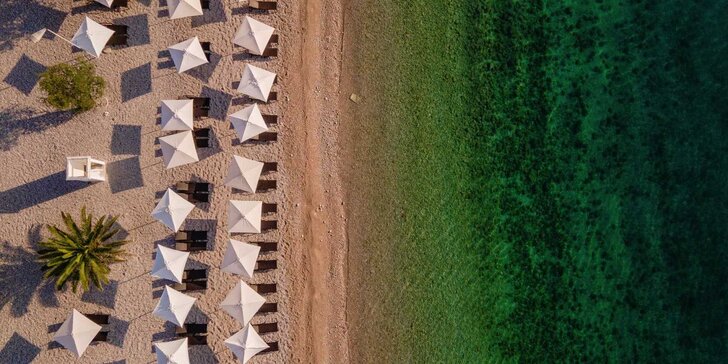 Opatijská riviéra: apartmány v krásnom kempe pri širokej kamienkovej pláži