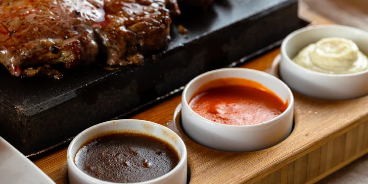 Duetto Aupark: Rib eye steak pečený na lávovom kameni