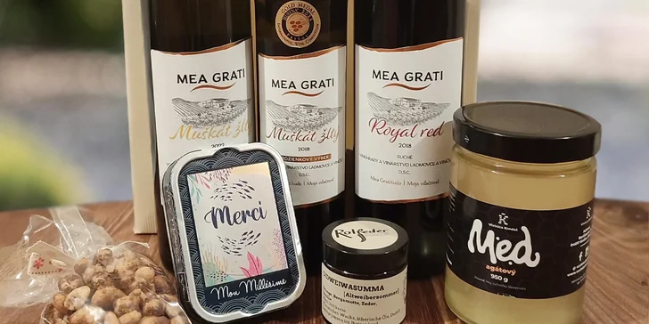 Someliérom riadená degustácia 10 vín s prehliadkou vinohradov s večerou pre 2 osoby či sadou produktov