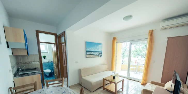 Dovolenka pri chorvátskom Gradaci: štúdiá pre dvoch aj apartmány až pre 5 nocľažníkov