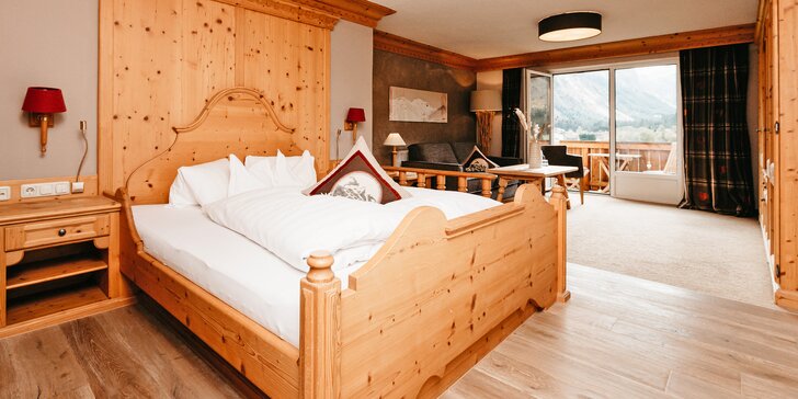 Tirolské Alpy: hotel pri lanovke, wellness, vynikajúca polpenzia a zľavová Tannheimertal Card
