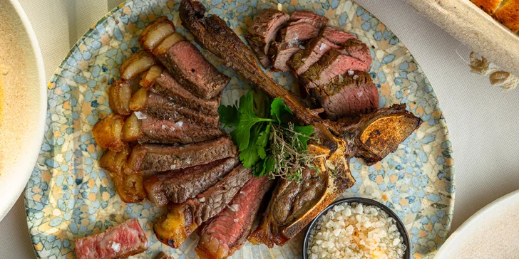 2-chodové degustačné menu s Wagyu mäsom, Rib eye či T-bone steakom