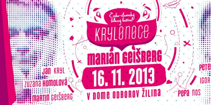 Lístky na festival Krylonoce v Žiline