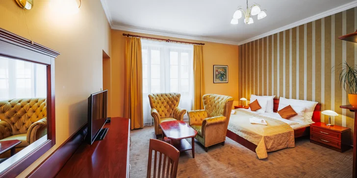 Štýlový hotel v úplnom centre Levoče: polpenzia, wellness, história aj skipasy v ponuke