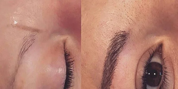 Permanentný makeup pier, obočia alebo horných liniek