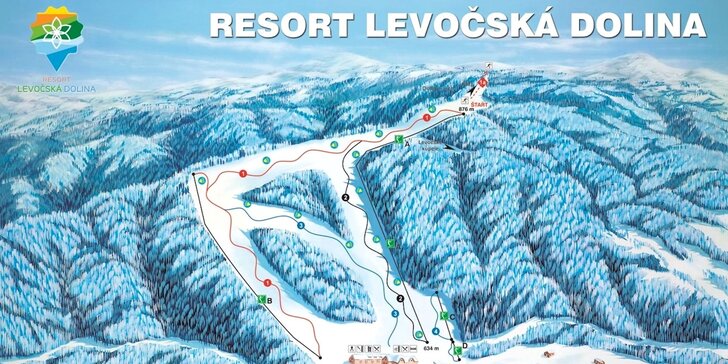 3-hodinové alebo celodenné skipasy do lyžiarskeho strediska RESORT LEVOČSKÁ DOLINA
