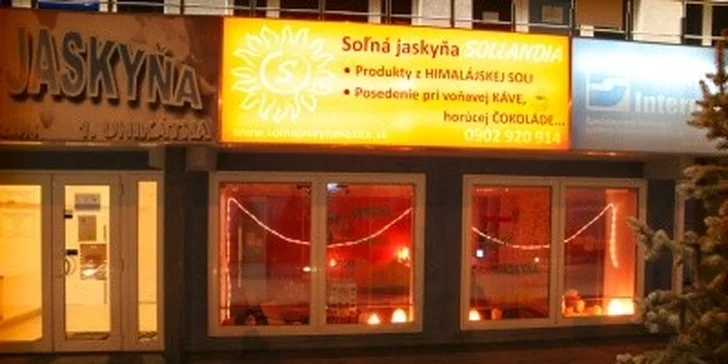 2,49 eur za 45 minútový pobyt v soľnej jaskyni SOLLANDIA. Posilnite svoju imunitu, zbavte sa zdravotných problémov, relaxujte so zľavou 50%!