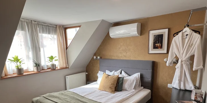 Romantický Eger s privátnym wellness v pet friendly hoteli: luxusné raňajky aj fľaša vína