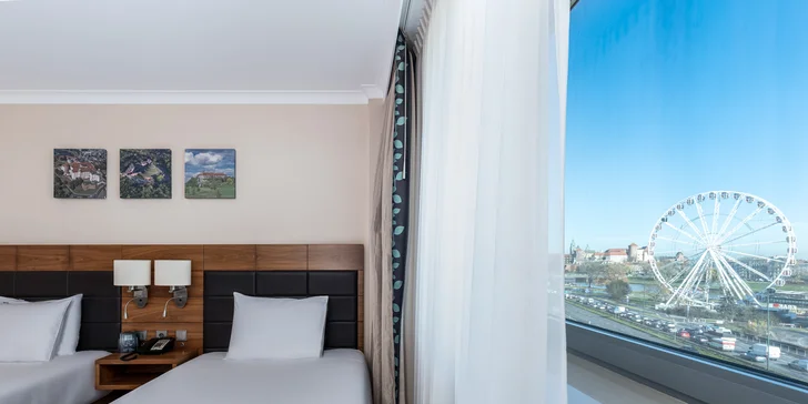 Hotel v Krakove blízko centra: vhodný na prácu, 24 hodinové biznis centrum i obchod, raňajky či večera a parkovanie v cene