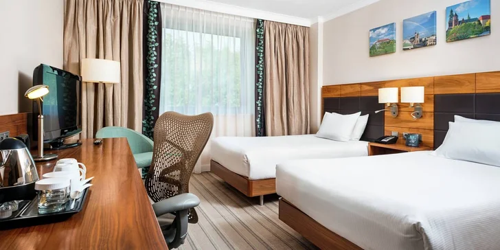 Hotel v Krakove blízko centra: vhodný na prácu, 24 hodinové biznis centrum i obchod, raňajky či večera a parkovanie v cene