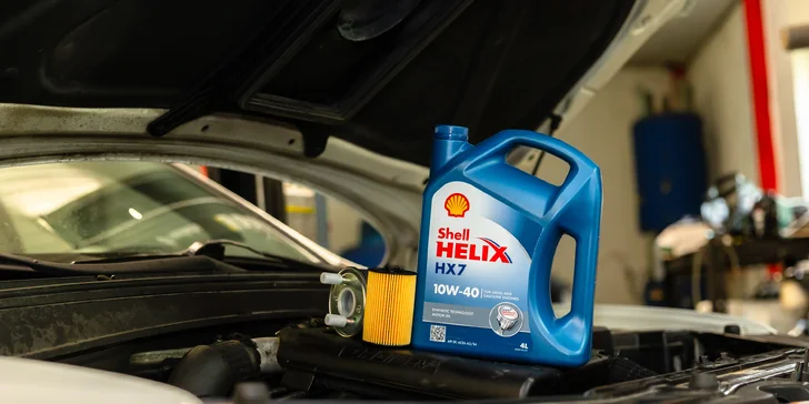Výmena motorového oleja s filtrami, v cene zahrnutý aj materiál