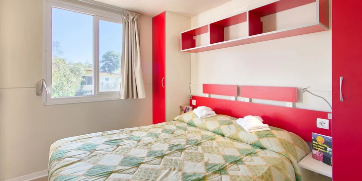 Chorvátsky Rabac: mobilný domček pre 4 osoby, blízko pláže, bazény, športový a zábavný program