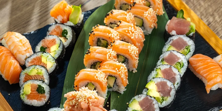 Sushi sety od 14 do 58 kúskov, v ponuke aj Veggie set