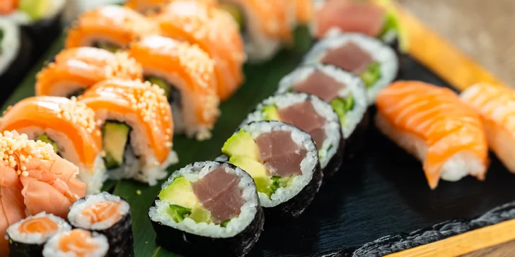 Sushi sety od 14 do 58 kúskov, v ponuke aj Veggie set