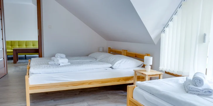 Plne zariadené apartmány pri Bešeňovej pre pár i rodinu s možnosťou stravovania a wellness