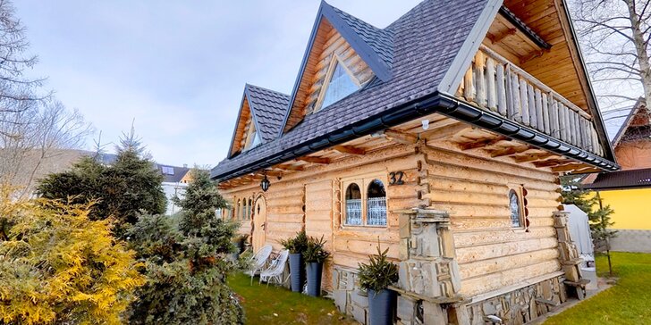 Štýlová drevená chata kúsok od Zakopaného: výhľad na Tatry, blízko termálnych kúpalísk