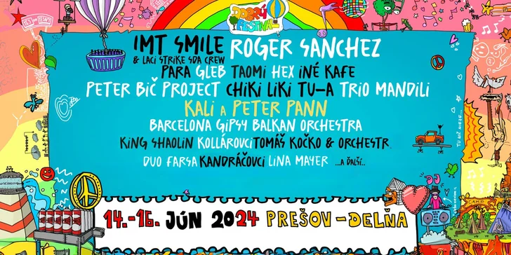 Vstupenky na DOBRÝ FESTIVAL 2024, v ponuke aj večera v backstagei