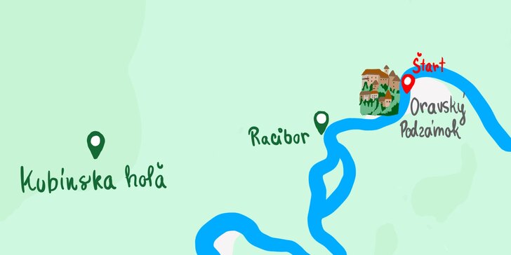 Splav rieky Orava v kanoe alebo rafte - na výber 2 trasy rôznej náročnosti