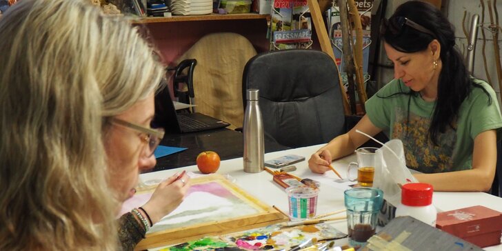 Workshop maľovania akrylom alebo lekcie kreslenia či maľby