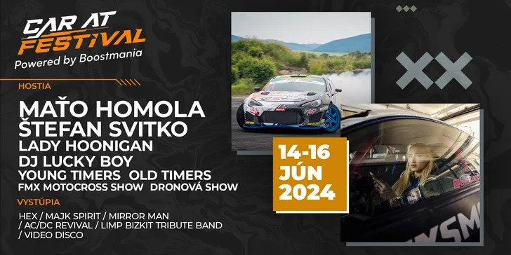 3-dňová vstupenka na CAR AT Festival: VIP alebo s exkluzívnym parkovaním a vyhradeným stanovým miestom