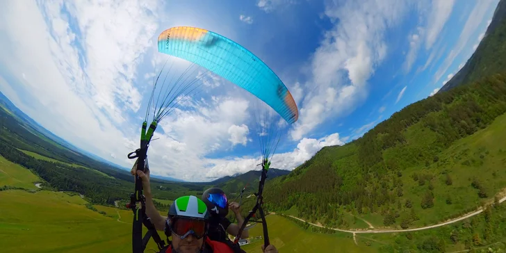 Tandemový paragliding: Vzneste sa k oblakom s reprezentantom a majstrom Slovenska