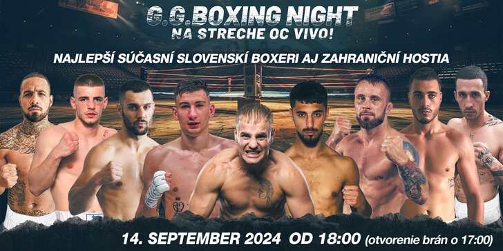 Vstupenka na G.G. Boxing Night s najlepšími slovenskými hviezdami boxu