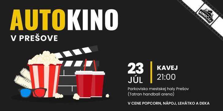 AUTOKINO v Prešove! Jedinečný VIP vstup na film Kavej