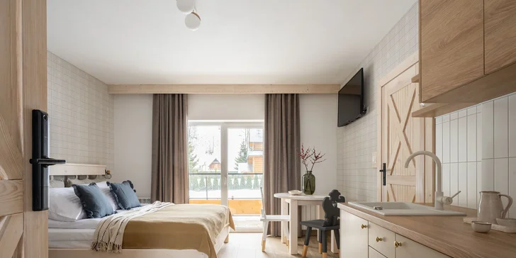Luxusné apartmány s výhľadom na hory, len kúsok od Zakopaného: krásna prírody, turistika aj lyžovanie