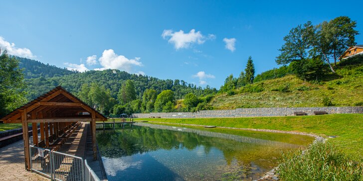 Rodinná dovolenka v rezorte s biokúpaliskom, jazierkom, wellness aj reštauráciou