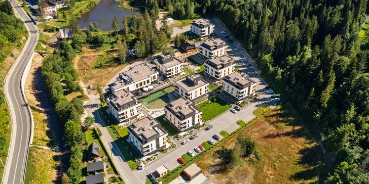 Moderný rezort v poľských Beskydách: apartmán s kuchyňou, strava a neobmedzený wellness