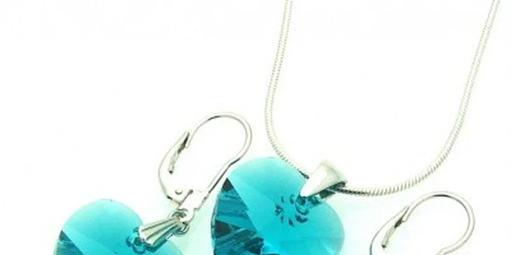 25 eur za súpravu šperkov SWAROVSKI ELEMENT v rhódiovanom striebre. Prejavte lásku nežnej polovičke a darujte jej srdce v podobe luxusného krištáľu s VALENTÍNSKOU zľavou 54%!