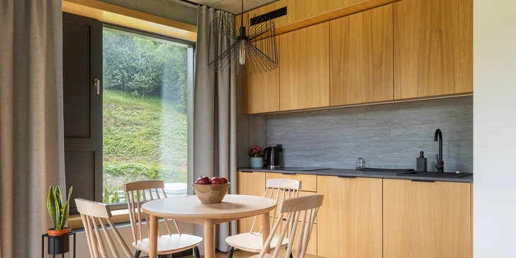 Apartmány priamo pri vrchu Szczyrk: neobmedzený vstup do wellness, víno aj raňajky