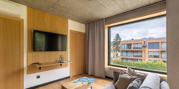 Apartmány priamo pri vrchu Szczyrk: neobmedzený vstup do wellness, víno aj raňajky