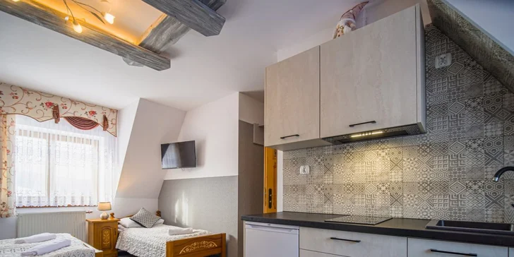 Priestranné rodinné apartmány až pre 8 osôb v blízkosti pohoria Gubalówka