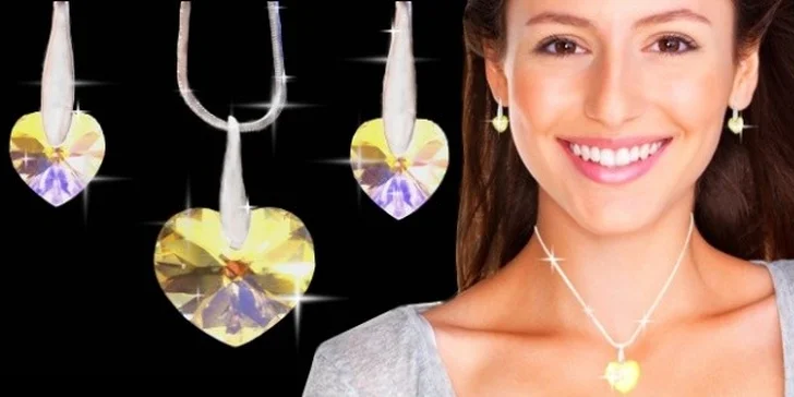 19,90 eur za náušnice s retiazkou a príveskom s pravými Swarovski Elements Crystal. Valentínska kolekcia pre všetky vaše Valentínky. Zľava 58%!