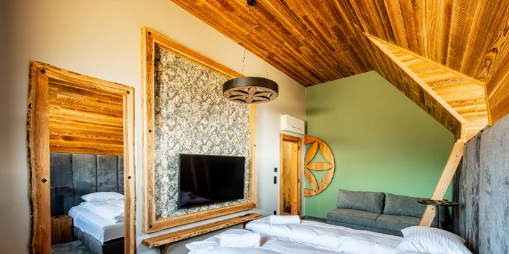 Luxusné apartmány s vlastnou saunou aj vírivkou: výhľad na hory, raňajky až k dverám