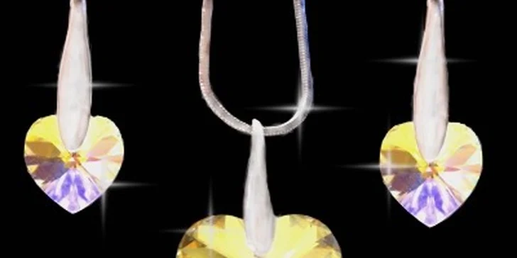 19,90 eur za náušnice s retiazkou a príveskom s pravými Swarovski Elements Crystal. Valentínska kolekcia pre všetky vaše Valentínky. Zľava 58%!