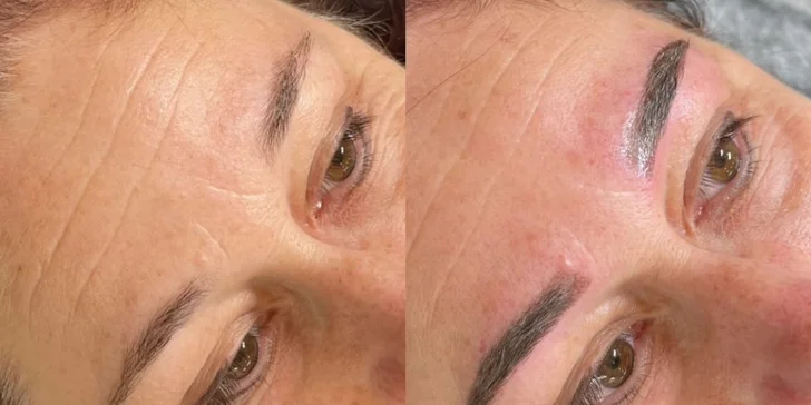 Permanentný make-up obočia alebo pier v salóne Forever Beauty