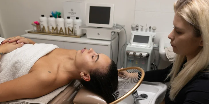 Head Spa s LED terapiou alebo mezoterapiou pre pokožku hlavy a vlasov v Anzu Cosmetics